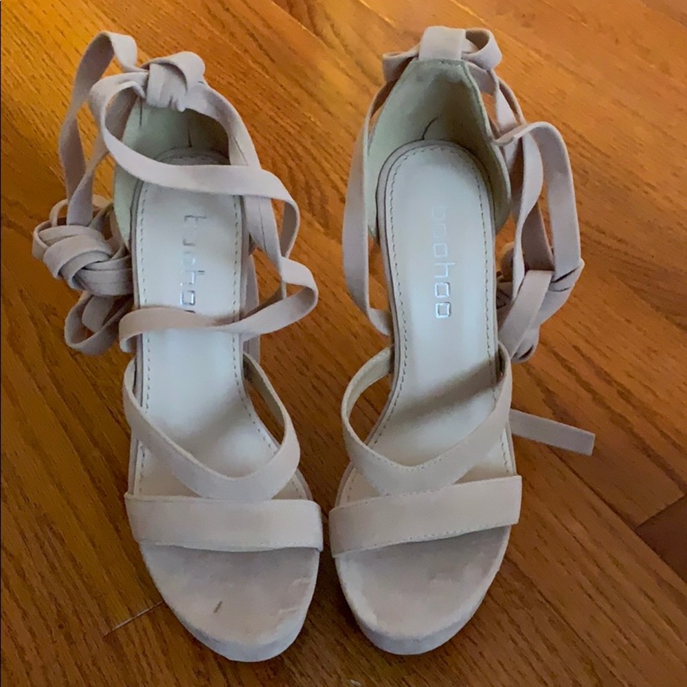 Betsy Platform Wrap Strap Heels